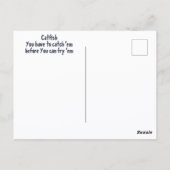 Katfische in naturfotografischem Fisch Postkarte (Rückseite)