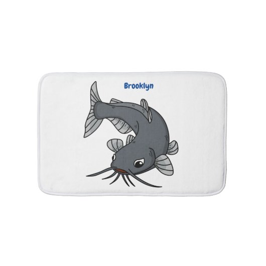 Katfish Cartoon Illustration Badematte (Vorderseite)