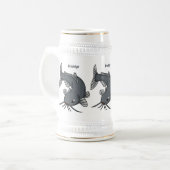 Katfish Cartoon Illustration Bierglas (Vorderseite Links)
