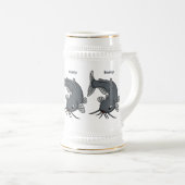 Katfish Cartoon Illustration Bierglas (VorderseiteRechts)