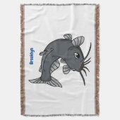 Katfish Cartoon Illustration Decke (Vorderseite Vertikal)