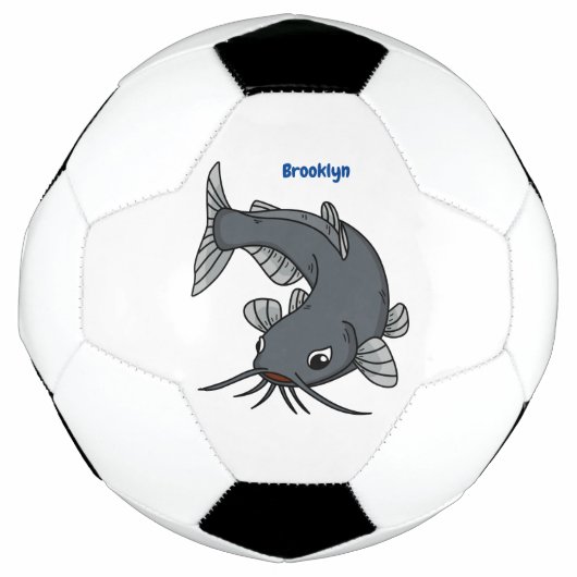 Katfish Cartoon Illustration Fußball (Vorderseite)