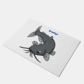 Katfish Cartoon Illustration Fußmatte (Schrägansicht)