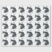 Katfish Cartoon Illustration Geschenkpapier (Flach)