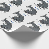 Katfish Cartoon Illustration Geschenkpapier (Ecke)
