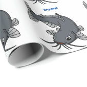 Katfish Cartoon Illustration Geschenkpapier (Rolleneckpunkt)
