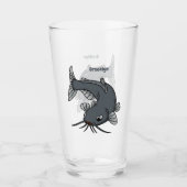 Katfish Cartoon Illustration Glas (Vorderseite)