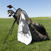 Katfish Cartoon Illustration Golfhandtuch (Gras)