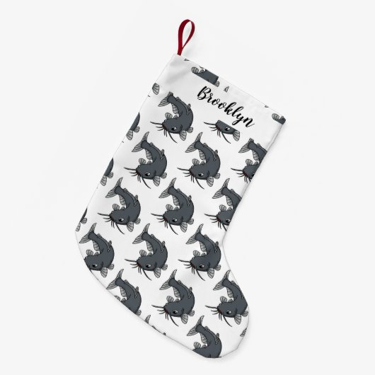 Katfish Cartoon Illustration Kleiner Weihnachtsstrumpf (Vorderansicht (hängend))