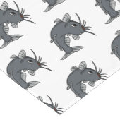 Katfish Cartoon Illustration Kurzer Tischläufer (Ecke)