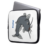 Katfish Cartoon Illustration Laptopschutzhülle (Vorderseite Links)
