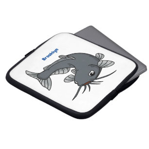 Katfish Cartoon Illustration Laptopschutzhülle