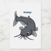 Katfish Cartoon Illustration Lebensmitteletikett (Einzelnes Label)
