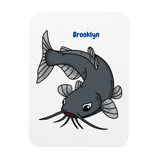 Katfish Cartoon Illustration Magnet (Vertikal)