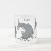 Katfish Cartoon Illustration Mattglastasse (Mittel)