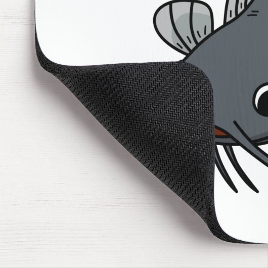Katfish Cartoon Illustration Mousepad (Ecke)