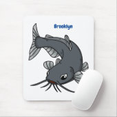 Katfish Cartoon Illustration Mousepad (Mit Mouse)