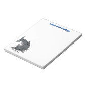Katfish Cartoon Illustration Notizblock (Rotiert)