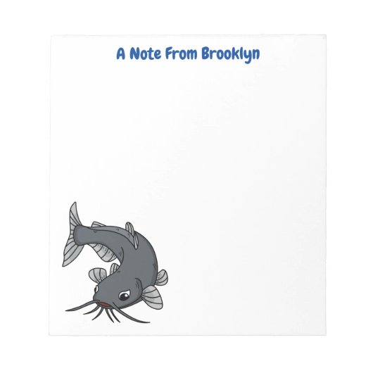 Katfish Cartoon Illustration Notizblock (Vorderseite)