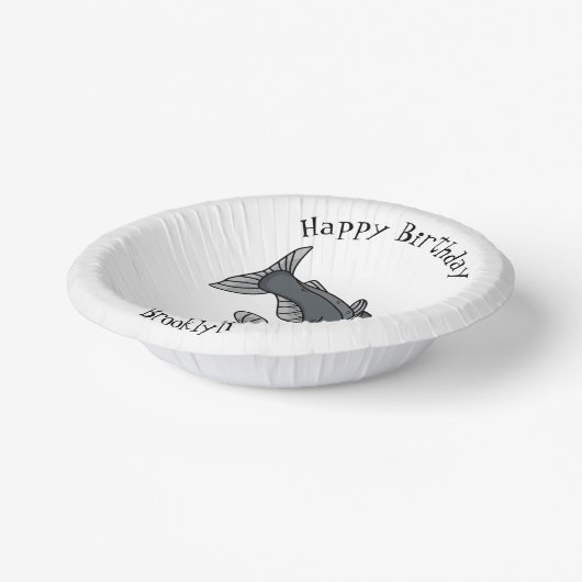 Katfish Cartoon Illustration Pappteller (Gewinkelt)