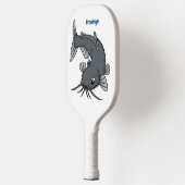 Katfish Cartoon Illustration Pickleball Schläger (Links)