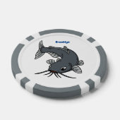 Katfish Cartoon Illustration Pokerchips (Einzeln)