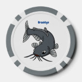 Katfish Cartoon Illustration Pokerchips (Rückseite)