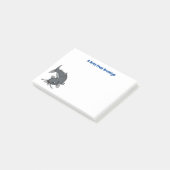 Katfish Cartoon Illustration Post-it Klebezettel (angewinkelt)