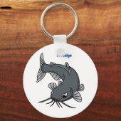 Katfish Cartoon Illustration Schlüsselanhänger (Vorderseite)