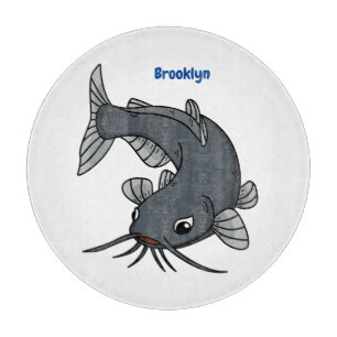 Katfish Cartoon Illustration Schneidebrett