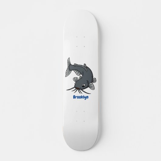Katfish Cartoon Illustration Skateboard (Vorne)