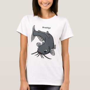 Katfish Cartoon Illustration T-Shirt