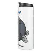 Katfish Cartoon Illustration Thermosbecher (Nach rechts gedreht)
