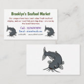 Katfish Cartoon Illustration Visitenkarte (Vorne/Hinten)