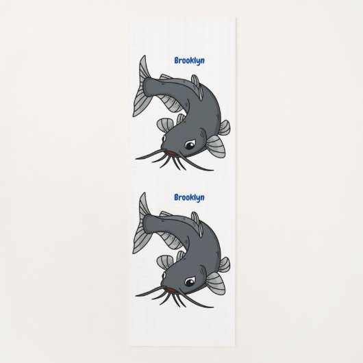 Katfish Cartoon Illustration Yogamatte (Vorderseite)