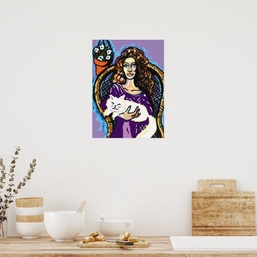 Katfrau Poster (Küche)