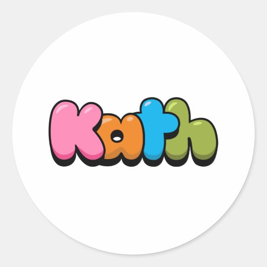Kath Classic Round Sticker (Vorderseite)