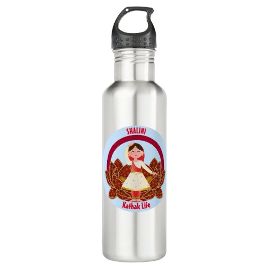 Kathak Dance Water Flasche mit Namen Edelstahlflasche (Vorderseite)