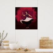 Kathak Dancer - eine Solo-Performance in Vector Poster (Küche)