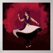 Kathak Dancer - eine Solo-Performance in Vector