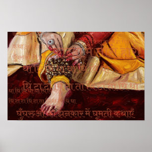 Kathak-Tanz Indische Wanddekoration Kulturelle Kun Poster