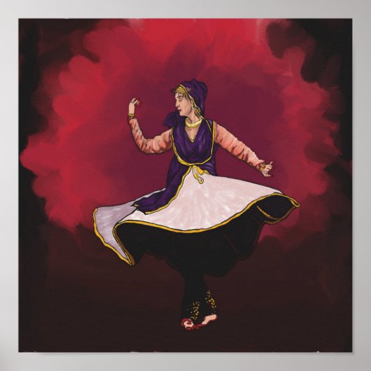 Kathak-Tänzer - eine Solo-Performance Poster (Vorne)