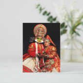 kathakali Künstler Postkarte (Stehend Vorderseite)