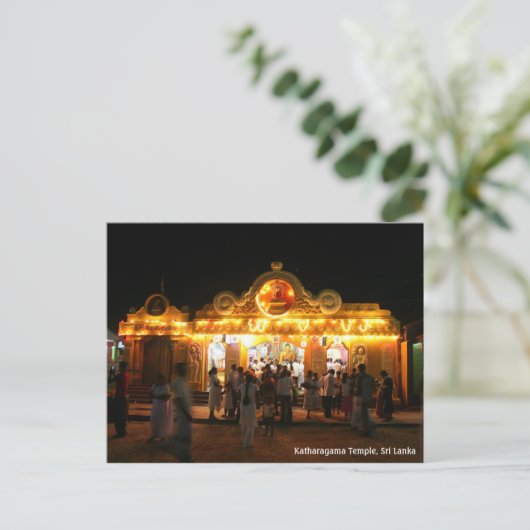 Katharagama-Tempel Postkarte (Stehend Vorderseite)