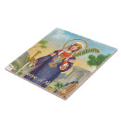 Katharina von Alexandria in ägyptischem Kleid Fliese (Seite)