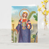 Katharina von Alexandria in ägyptischem Kleid Karte (Gelbe Blume)