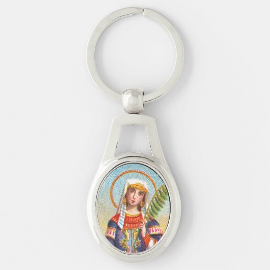 Katharina von Alexandria in ägyptischem Kleid Schlüsselanhänger (Vorderseite)