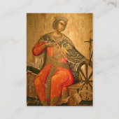Katharina von Alexandria Orthodoxe Gebetskarte Platzkarte (Vorderseite)