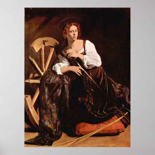 Katharina von Alexandria von Caravaggio Poster (Vorne)