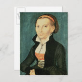 Katharina von Bora, künftige Ehefrau von Martin Postkarte (Vorne/Hinten)